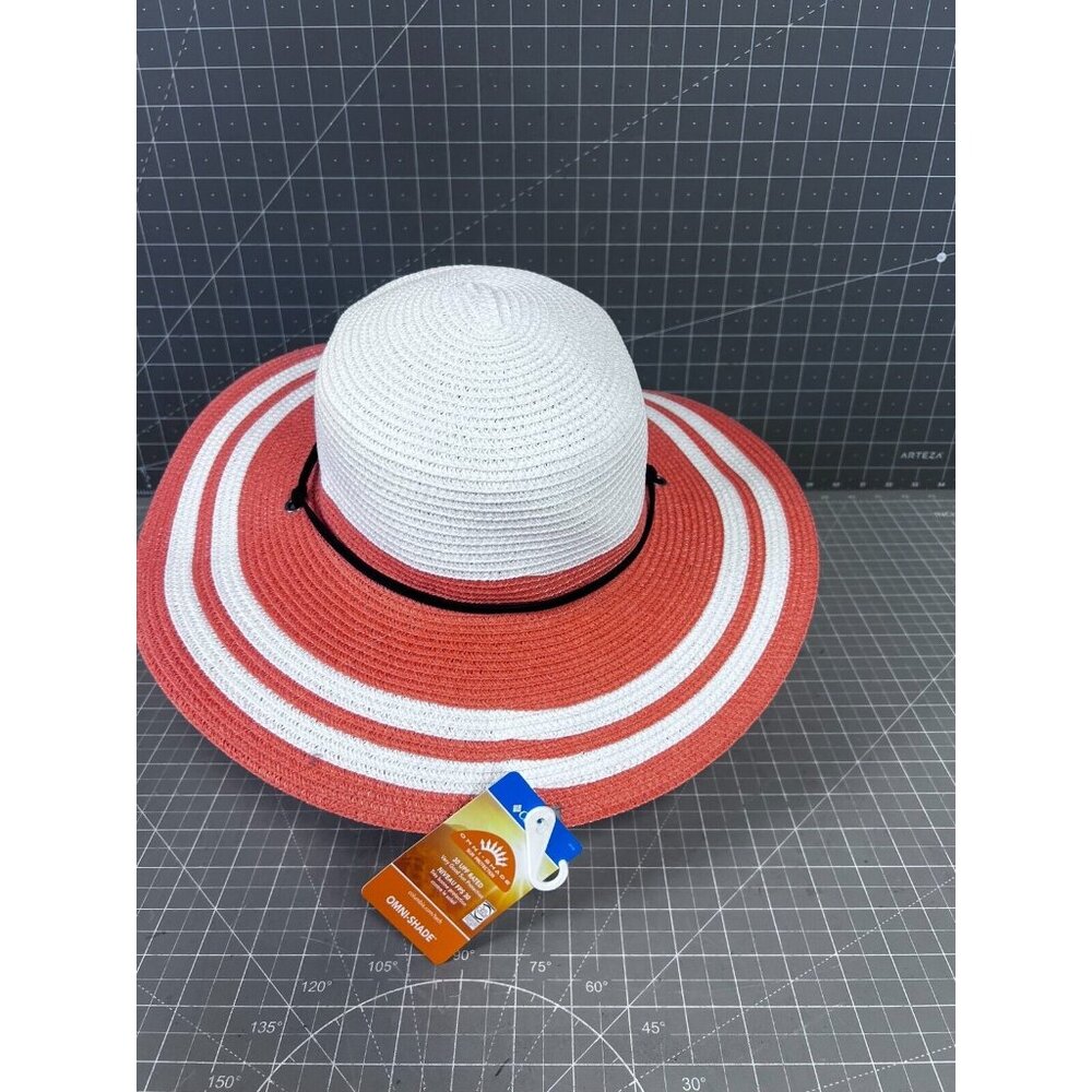 Columbia Womens Global Adventure Packable Hat II L/XL White & Peach NWT - Picture 3 of 9